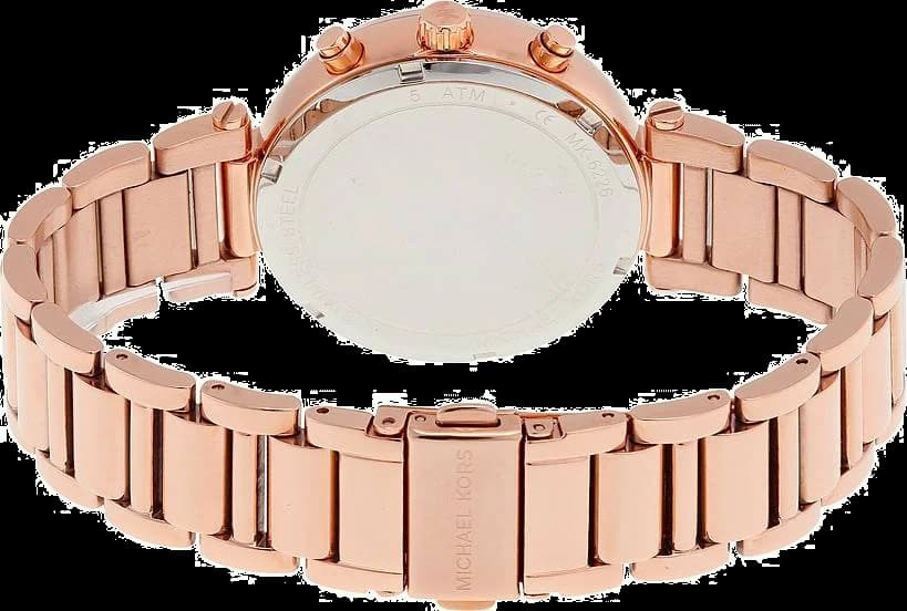 Attache bracelet Michael Kors MK6226 en acier inoxydable or rose poudré avec fermoir déployant
