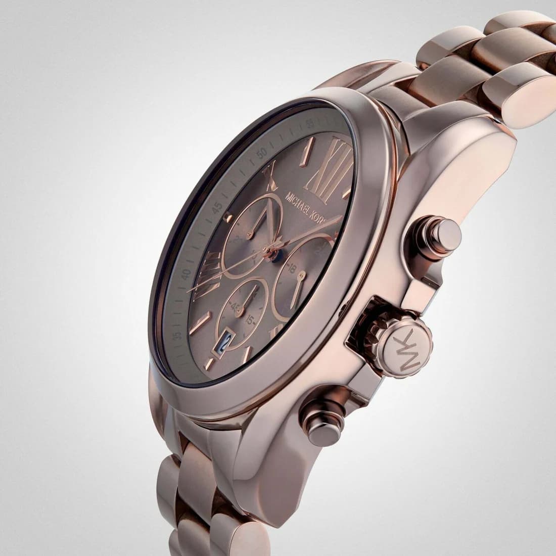 Montre Michael Kors MK6247 Bradshaw Unisexe en Acier Inoxydable Marron vue 3