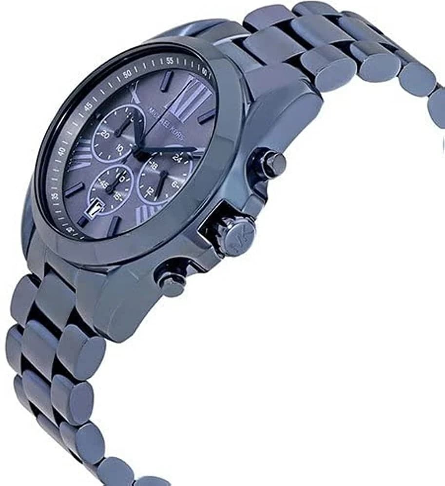 Visage cadran Michael Kors MK6248 aux aiguilles dauphine et guichet date à 3h