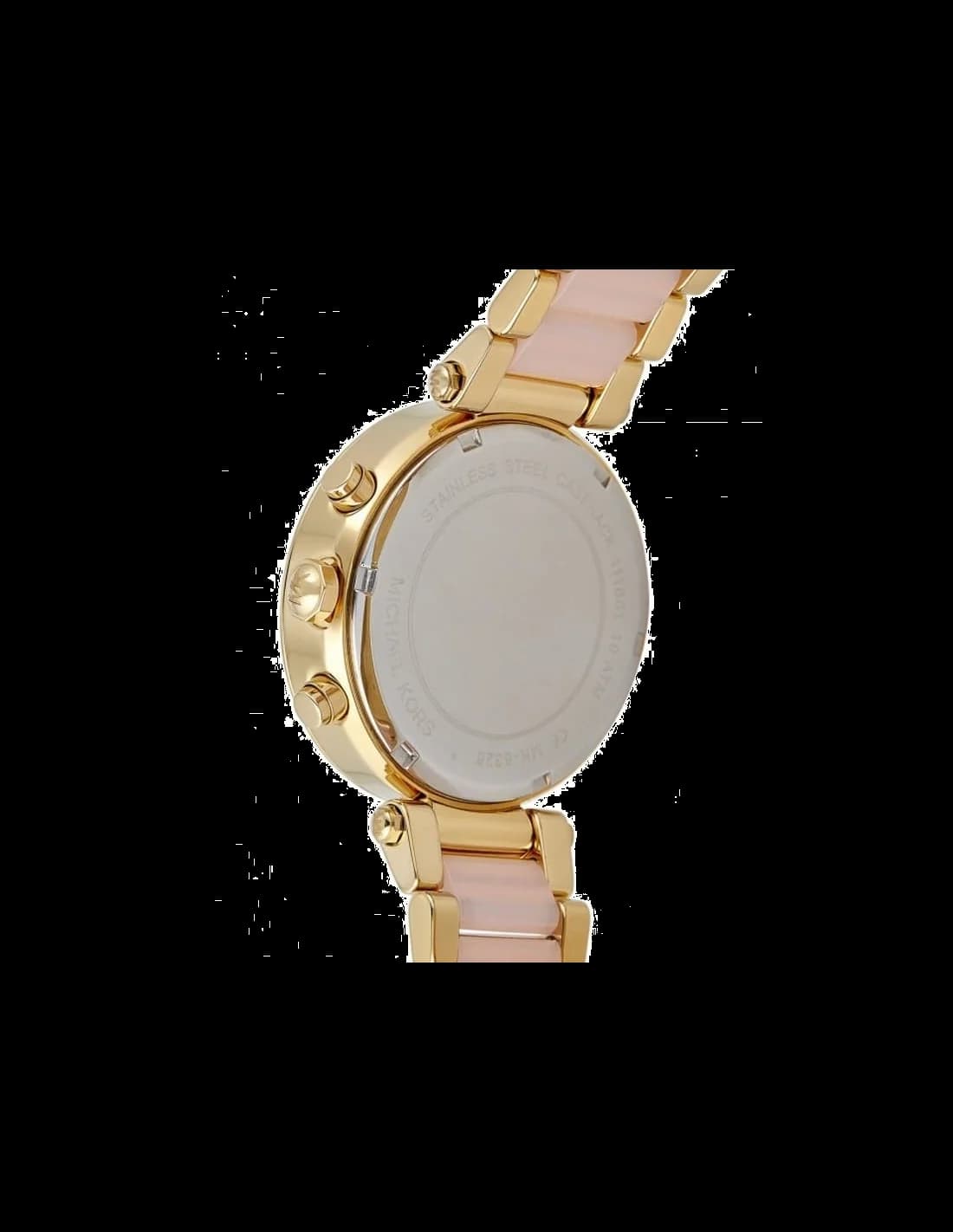 Attache bracelet Michael Kors MK6326 fermoir déployant en acier inoxydable et bracelet maillons polis satinés
