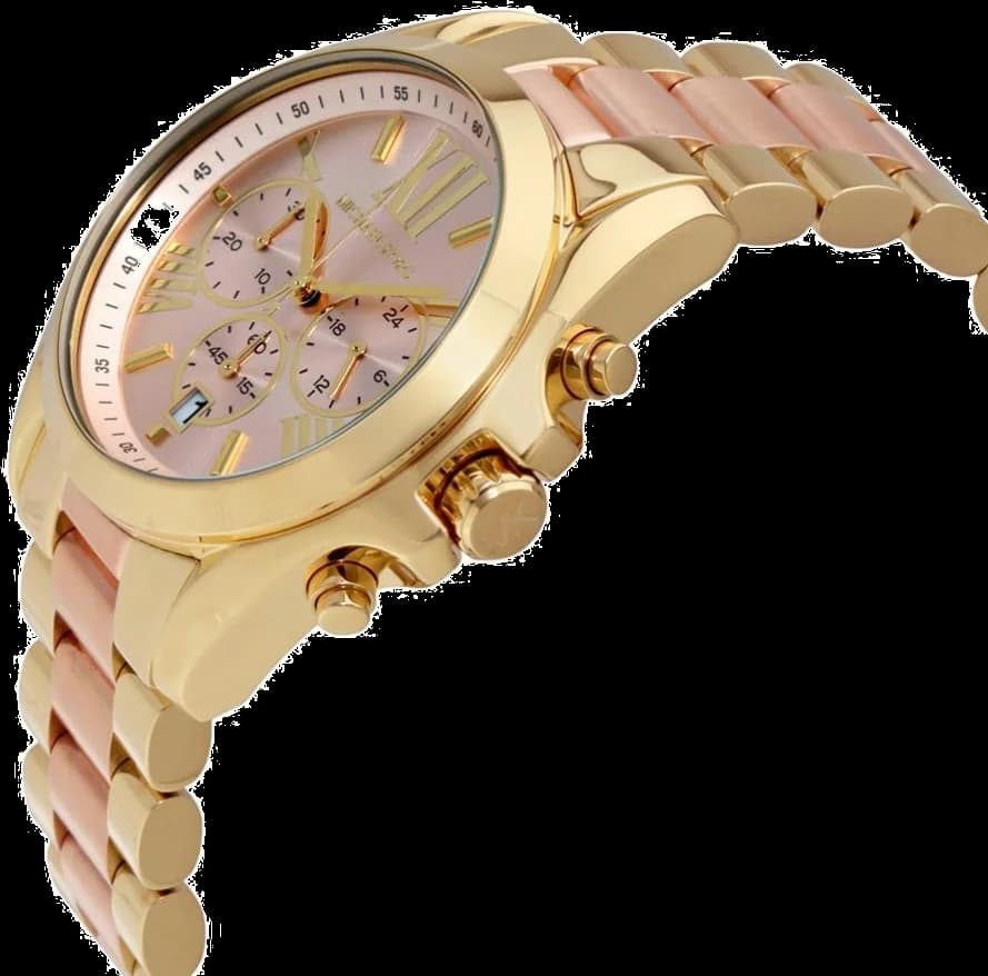 Montre Michael Kors MK6359 Bradshaw Femme - Cadran Champagne, Bracelet Or Rose Acier vue 3