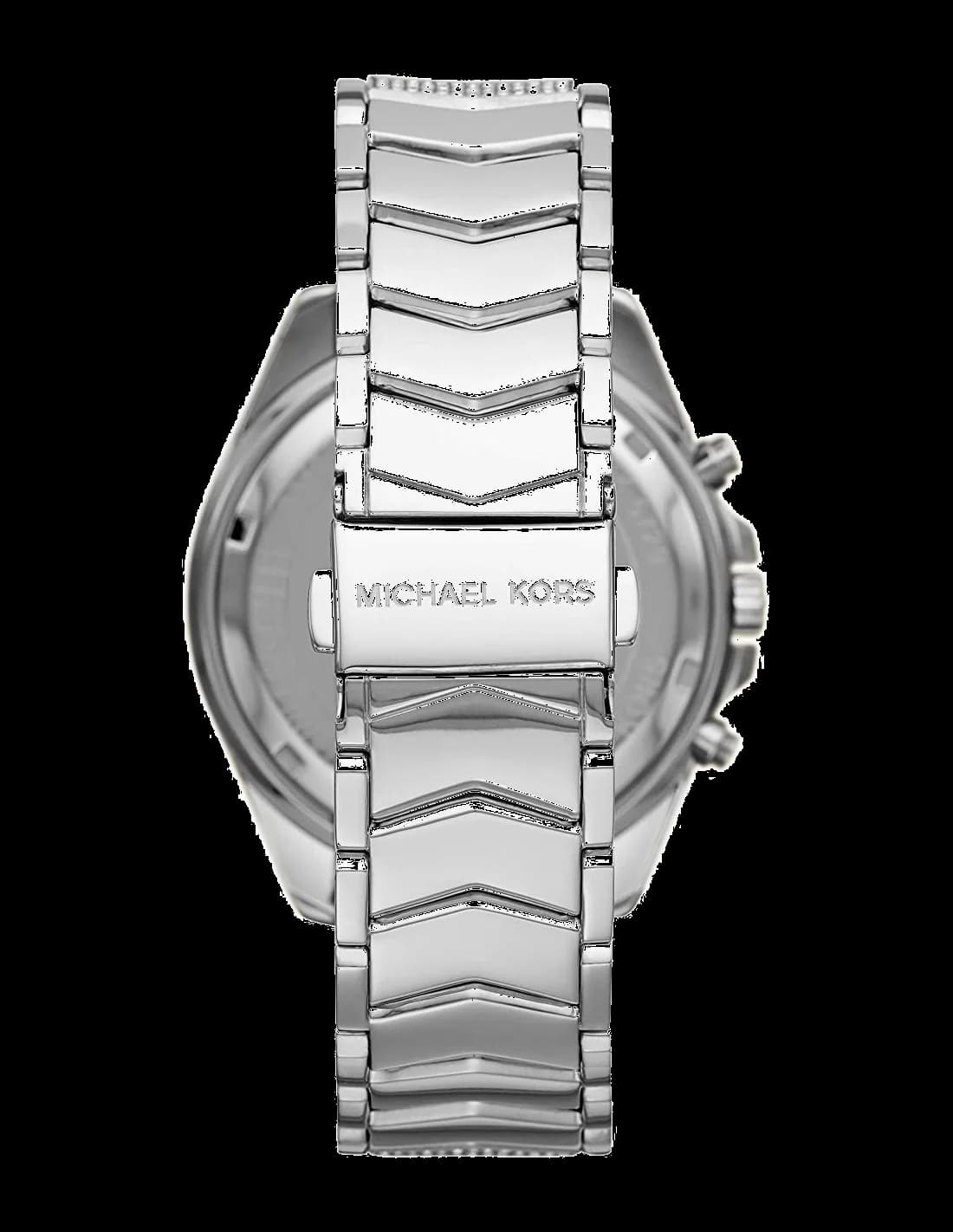 Visage cadran Michael Kors MK6728 offre un guichet date à 3h et des aiguilles dorées nacré pour une lisibilité optimale