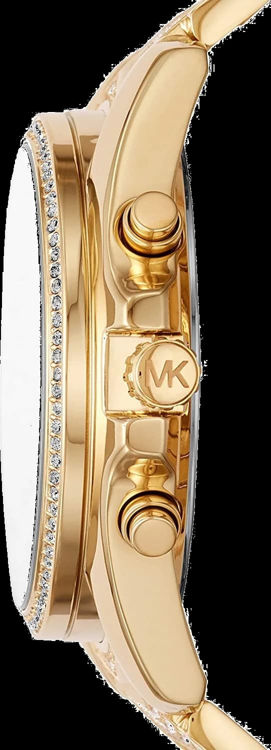 Visage cadran Michael Kors MK6729 avec aiguilles bâtons en acier et guichet date à 3h