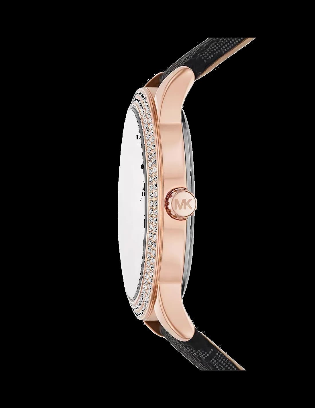 Attache bracelet Michael Kors MK6968 en acier inoxydable doré avec fermoir déployant et maillons ajustables pour un maintien sécurisé