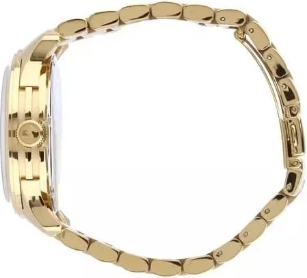 Attache bracelet Michael Kors MK7049 en acier doré avec fermoir déployant à double bouton-poussoir et maillons ajustables