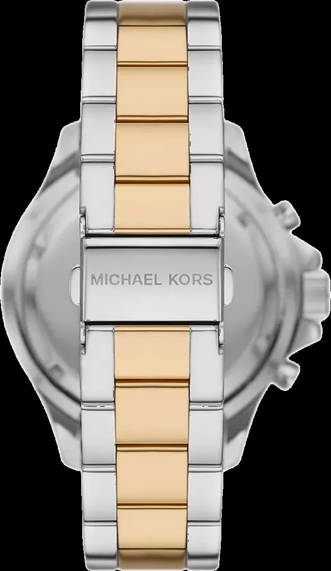 Montre Michael Kors Everest MK7209 Chronographe Femme Cadran Noir Pavé Cristaux Bracelet Bicolore Acier vue 3