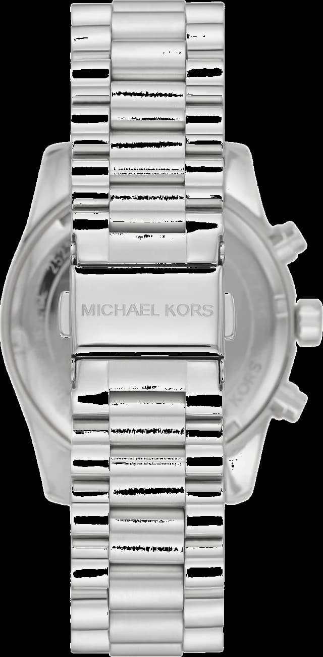 Attache bracelet Michael Kors MK7215 en acier inoxydable bicolore avec maillons polis et satinés et fermoir déployant double sécurité