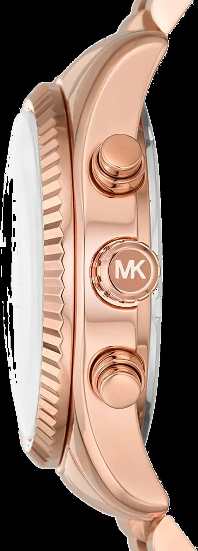 Visage cadran Michael Kors MK7217 avec aiguilles dorées, index bâtons et date à 3h, lisible