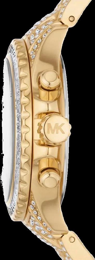 Montre Michael Kors Everest MK7254 pour femme, bracelet et cadran or pavés de cristaux vue 2
