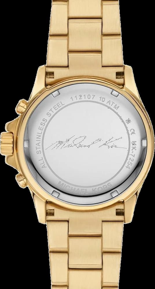 Montre Michael Kors Everest MK7254 pour femme, bracelet et cadran or pavés de cristaux vue 4