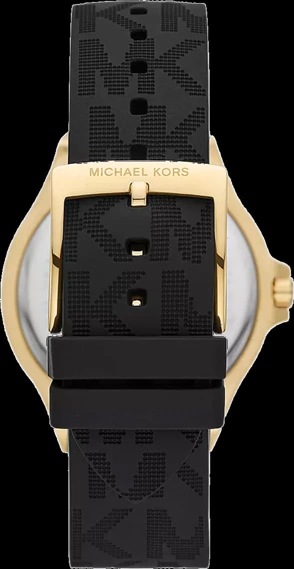 Visage cadran Michael Kors MK7281 affichant index bâtons appliqués, aiguilles en acier et guichet date à 3h