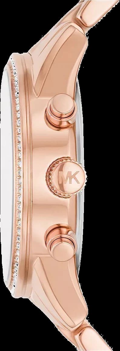 Attache bracelet Michael Kors MK7302 en acier inoxydable doré, maillons polis et fermoir déployant sécurisé