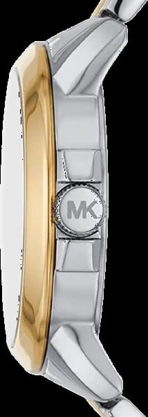 Visage cadran Michael Kors MK7319 avec index bâtons appliqués, affichage date à 3h et mouvement quartz précis