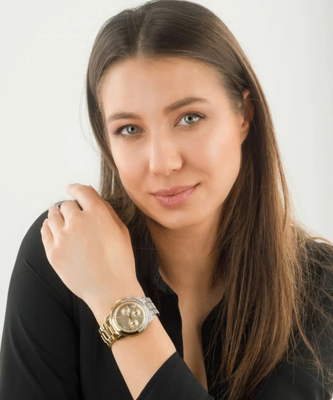 Montre Femme Michael Kors MK7329 Chronographe Acier Inoxydable Bicolore Argent et Doré