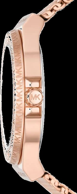 Attache bracelet Michael Kors MK7336 en maille milanaise dorée avec fermoir déployant ajustable, finition satinée luxueuse