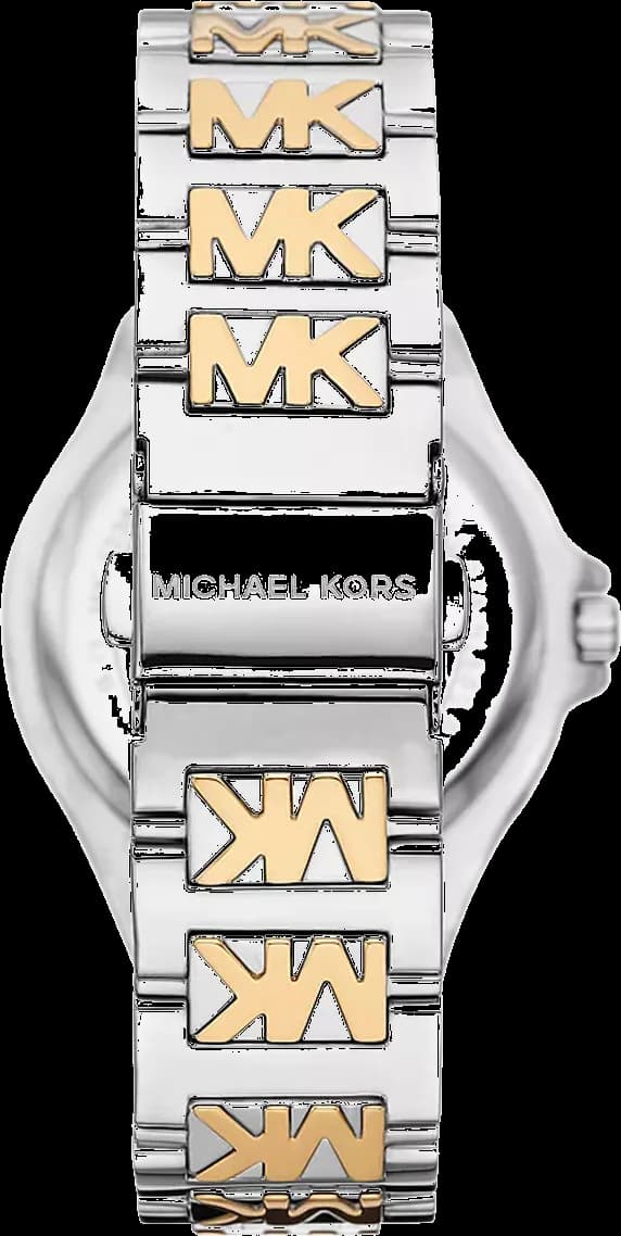 Visage cadran Michael Kors MK7338 avec index appliqués polis et aiguilles en acier doré pour lisibilité optimale