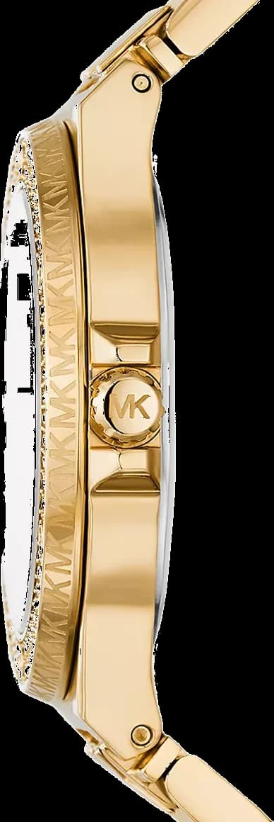 Attache bracelet Michael Kors MK7339 en acier inoxydable gravé MK avec fermoir déployant sécurisé