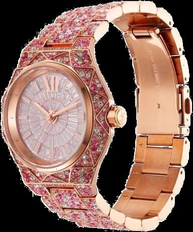 Montre Femme Michael Kors Raquel MK7343 en Acier Doré Rose à Cadran Pavé - Edition Limitée vue 5