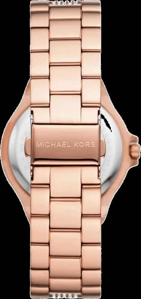 Attache bracelet Michael Kors MK7362 en acier inoxydable doré rose avec fermoir déployant à double bouton