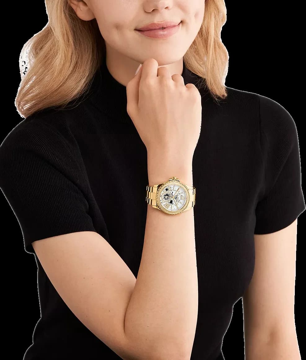 Montre Michael Kors Everest MK7401 pour Femme, Cadran Nacre, Bracelet Acier Doré vue 4