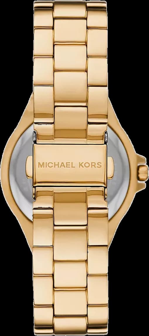 Montre Michael Kors Lennox MK7404 pour Femme, Cadran Noir, Boîtier et Bracelet en Acier Inoxydable Doré vue 2
