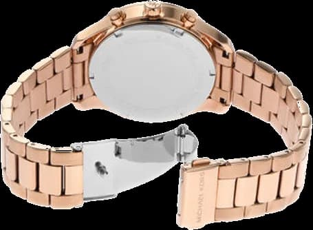 Montre Michael Kors Berkley MK7412 pour femme, cadran vert, boîtier et bracelet acier or rose vue 2