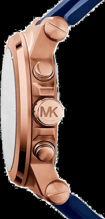 Montre Homme Michael Kors MK8295 Dylan - Boîtier Or Rose, Cadran et Bracelet Silicone Bleu vue 2