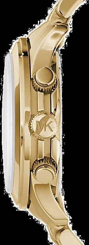 Visage cadran Michael Kors MK8315 avec index bâtons dorés, aiguilles dauphine, guichet date à 3h