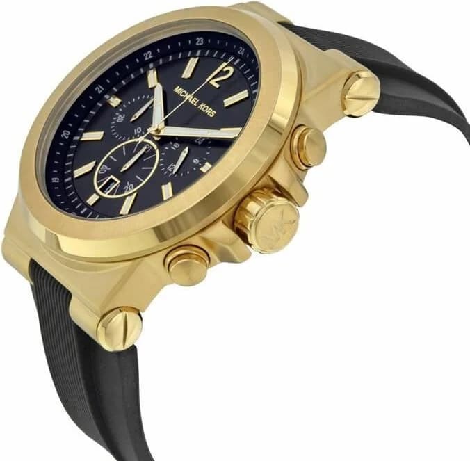 Visage cadran Michael Kors MK8445 affiche compteurs chronographe à 3, 6 et 9 heures, date à 4h30