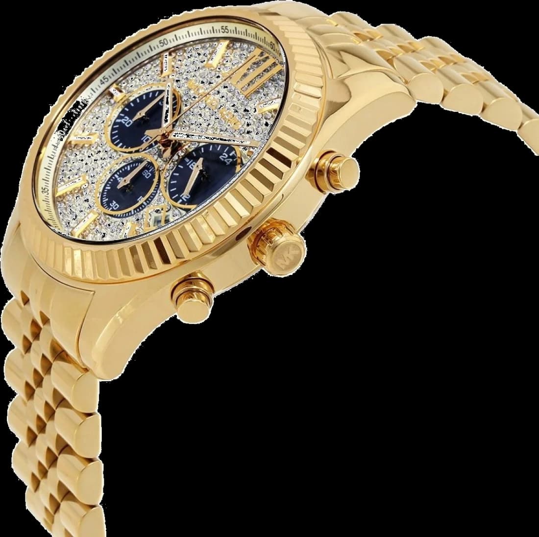 Montre Homme Michael Kors MK8494 Lexington en Acier Doré avec Cristaux vue 3