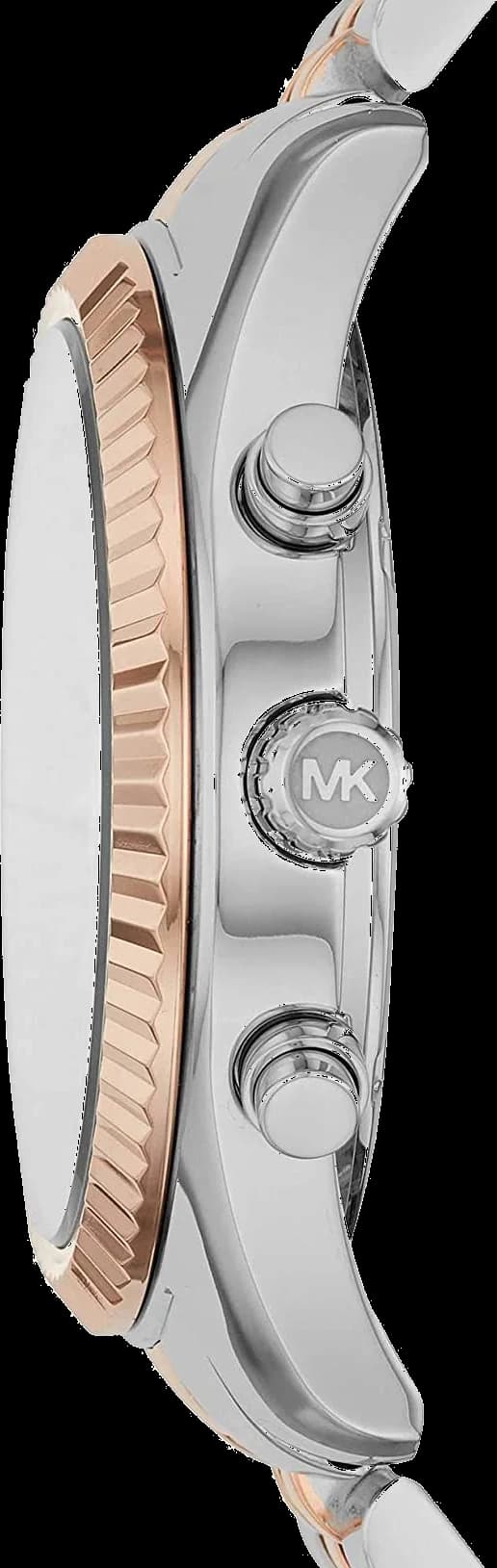 Visage cadran Michael Kors MK8714 doté d'aiguilles dorées et index appliques bâtons pour une lisibilité optimale