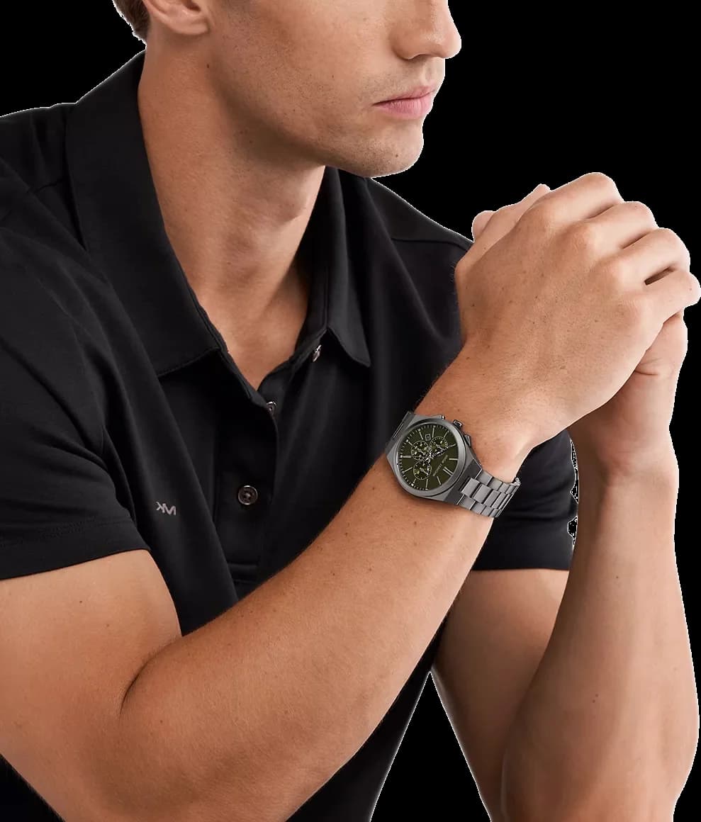 Montre Homme Michael Kors MK9118 Acier Anthracite Cadran Vert vue 4