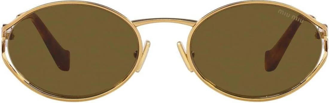 Lunettes de soleil Miu Miu MU 52YS en métal brillant pour femme