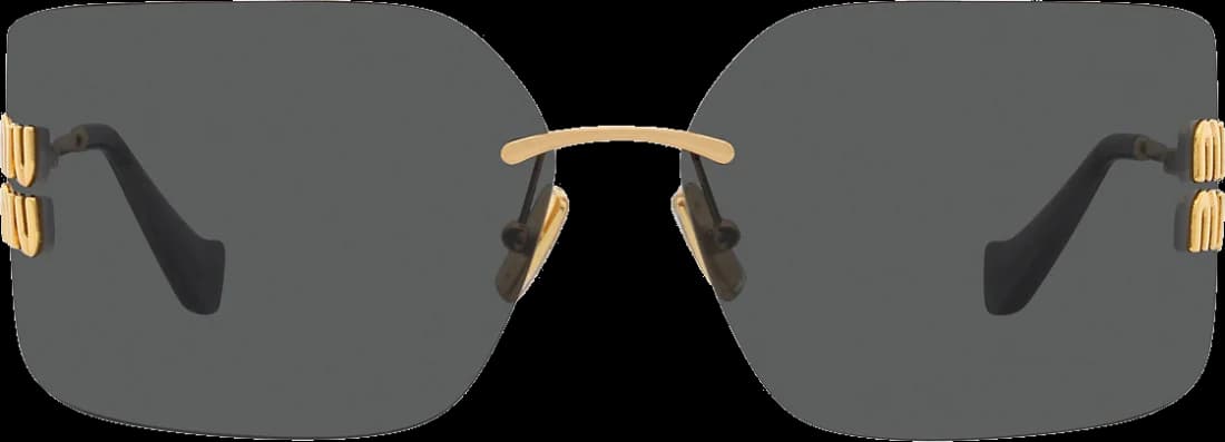 Lunettes de Soleil Miu Miu MU 54YS - Monture métal doré - Femme vue 2