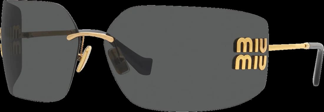 Lunettes de Soleil Miu Miu MU 54YS - Monture métal doré - Femme vue 3