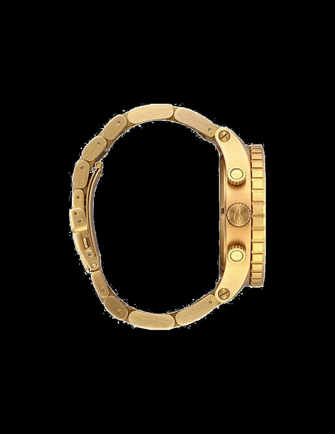 Montre Homme Nixon The 51-30 Chrono A083-510, boîtier et bracelet acier doré vue 2