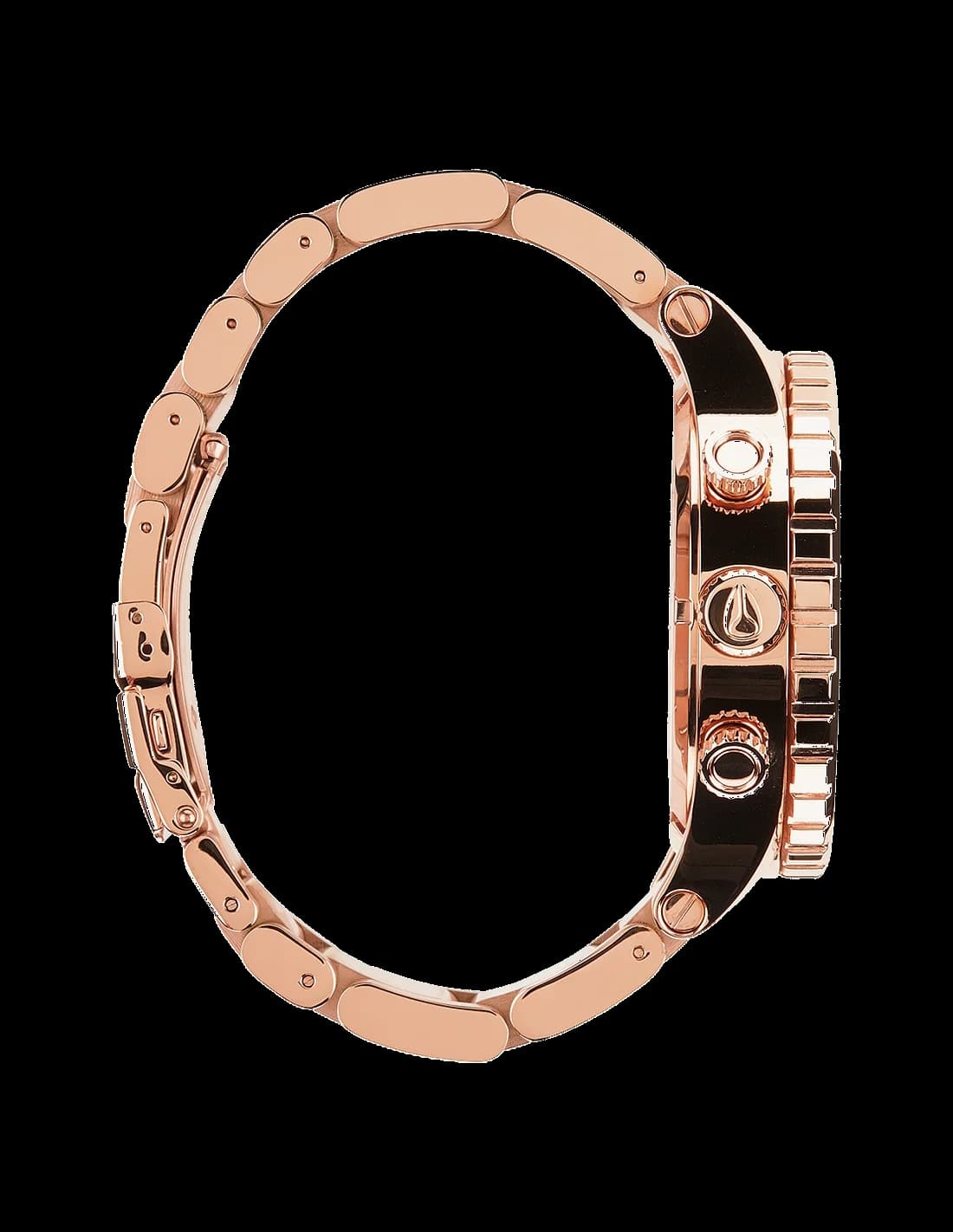 Montre Homme Nixon The 51-30 Chrono A083-897, boîtier et bracelet acier or rose vue 2