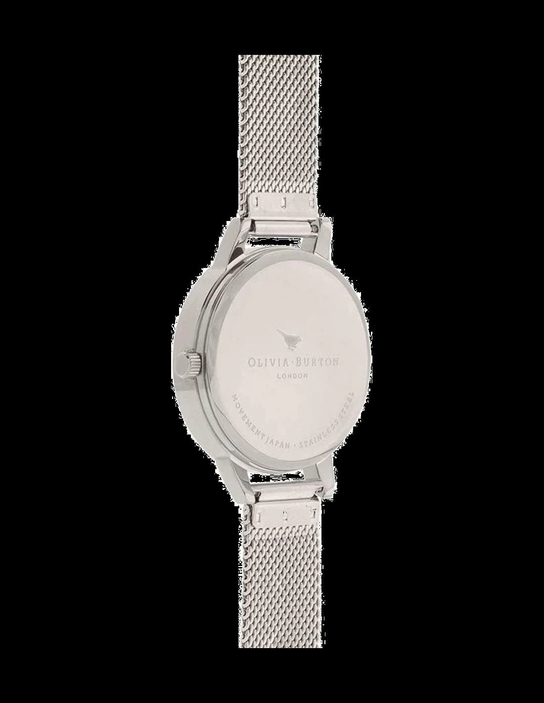 Montre Femme Olivia Burton OB16AM146 Abeille 3D - Cadran Blanc & Bracelet Maille Milanaise Argent vue 3