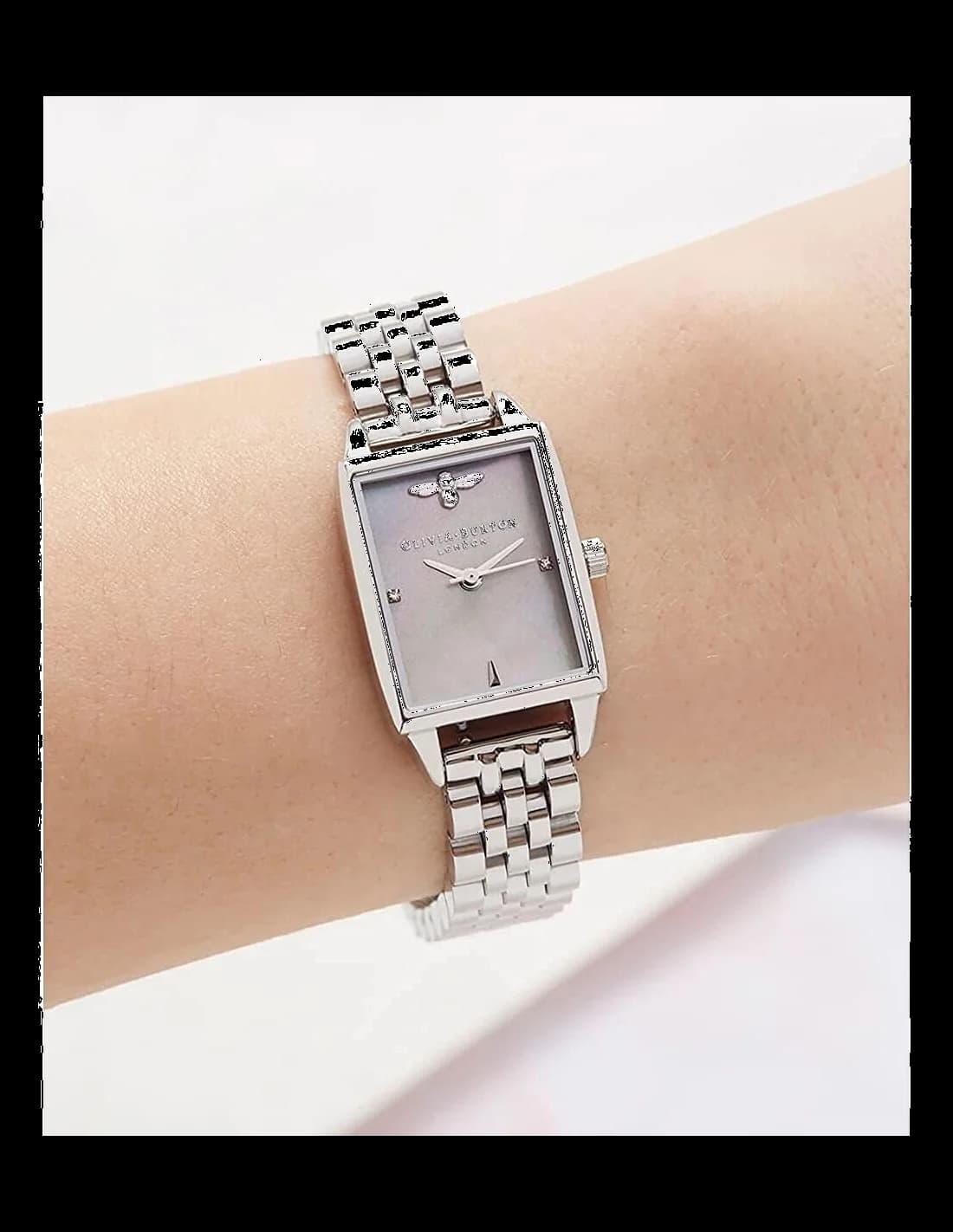 Montre Femme Olivia Burton OB16BH03 Bee Hive, Cadran Nacre et Bracelet Acier Argent vue 4