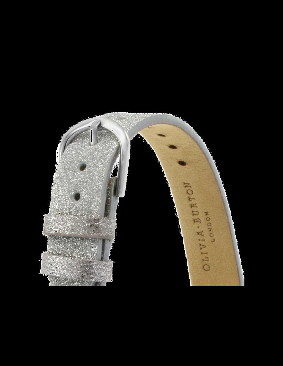 Montre Femme Olivia Burton OB16US49 - Cadran Pailleté, Bracelet Cuir Gris vue 3