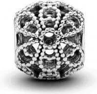 Charm Pandora 791282 en Argent 925, Fleur Ajourée Perlé, pour Femme vue 2