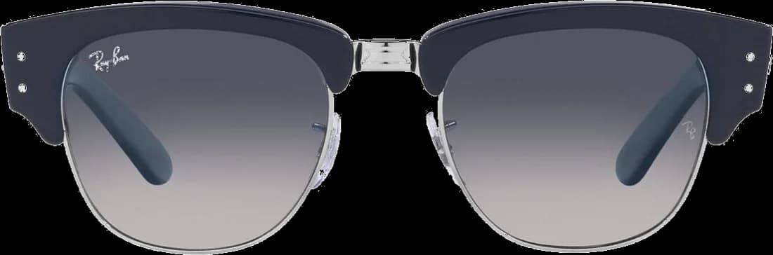 Lunettes de soleil Ray-Ban Mega Clubmaster RB0316S 1366/78 - Monture bleue unisexe vue 2