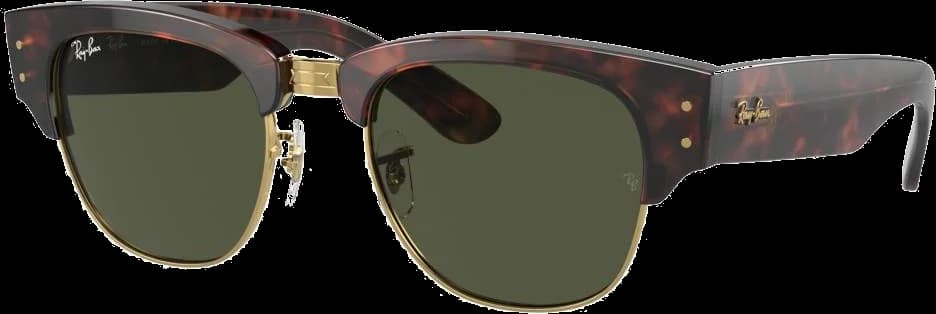 Lunettes de soleil Ray-Ban Mega Clubmaster RB0316S 990/31 - Monture écaille unisexe vue 2