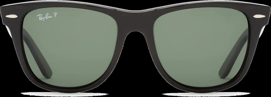 Lunettes de soleil Ray-Ban Wayfarer RB2140 901/58 - Noir polarisé - Unisexe vue 2