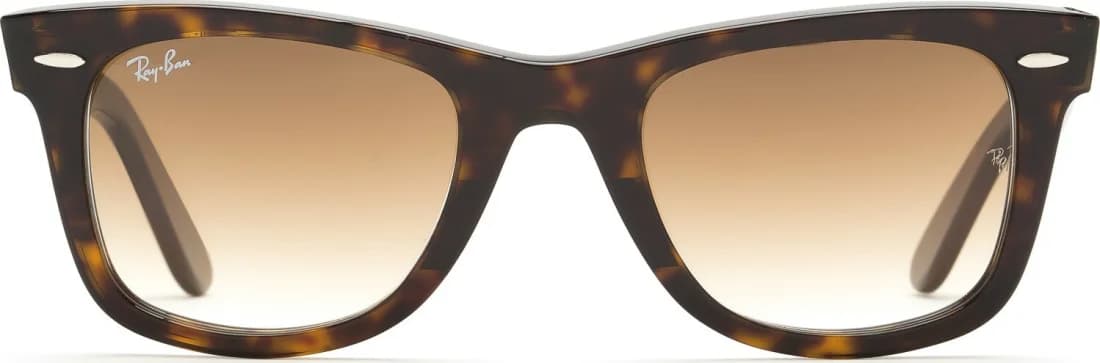 Lunettes de soleil Ray-Ban Wayfarer RB2140 902/51 - Monture écaille unisexe - Verres polarisés marron vue 2