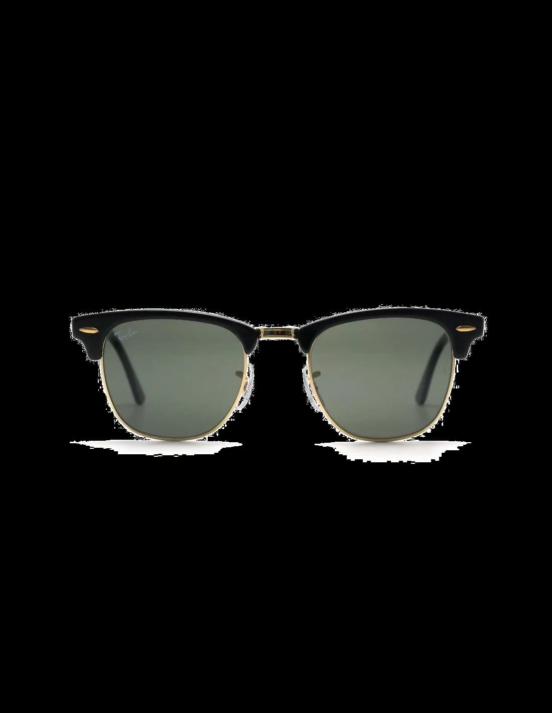 Lunettes de Soleil Ray-Ban Clubmaster RB3016 W0365 Noir Or - Modèle Unisexe vue 2