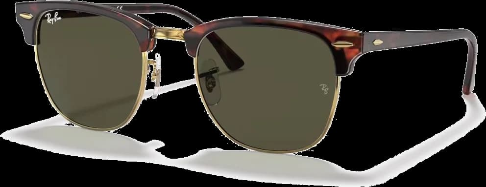 Lunettes de Soleil Ray-Ban Clubmaster RB3016 W0366 Havana - Or Unisexe