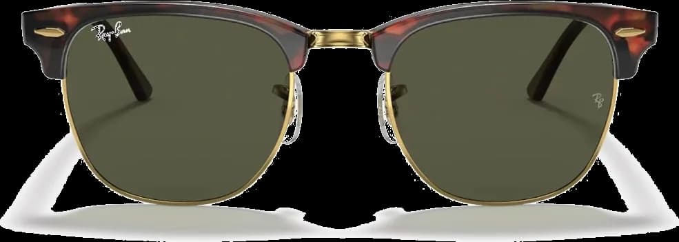 Lunettes de Soleil Ray-Ban Clubmaster RB3016 W0366 Havana - Or Unisexe vue 3