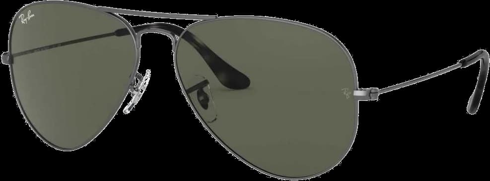 Lunettes de soleil Ray-Ban Aviator RB3025 9190/31 - Monture métal or gris mat, verres G-15 vue 4