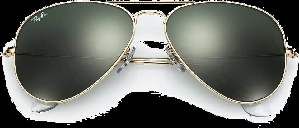 Lunettes de soleil Ray-Ban Aviator RB3025 L0205 - Monture dorée unisexe vue 2